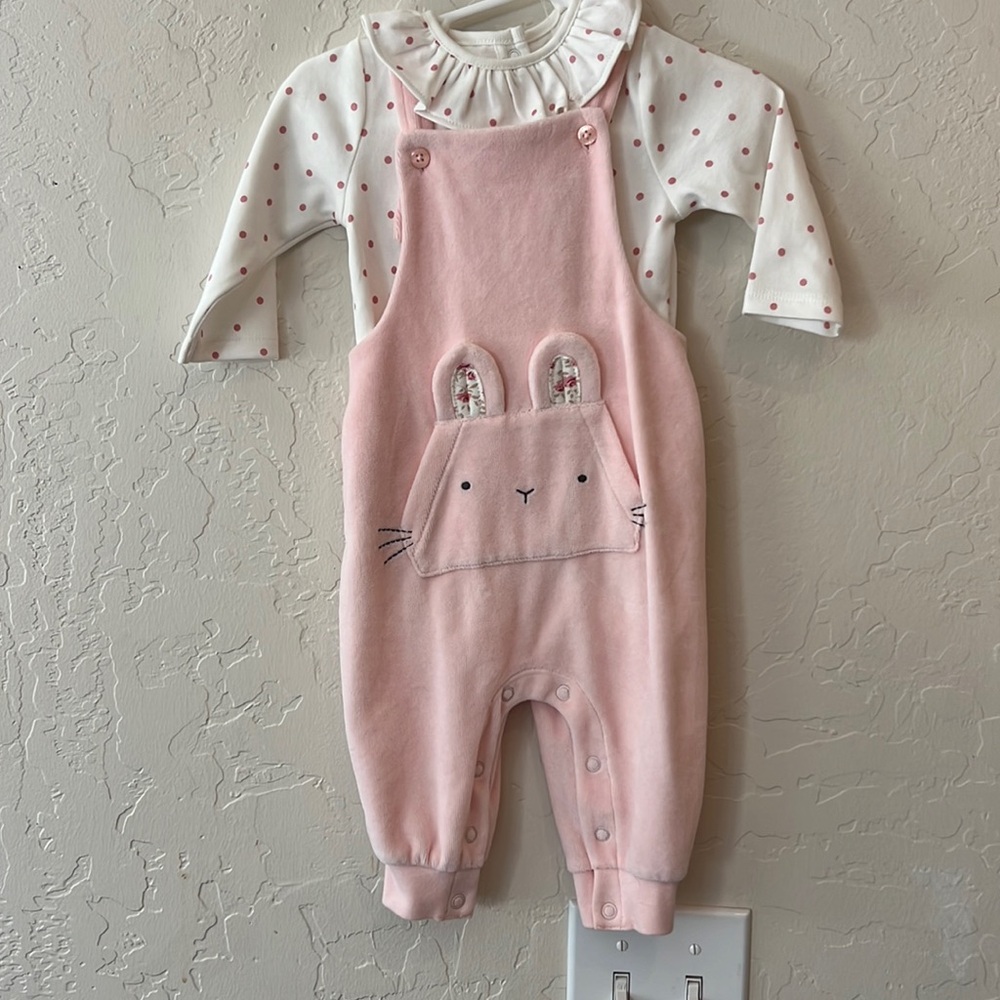 Next Baby Girl Overalls and Bodysuit